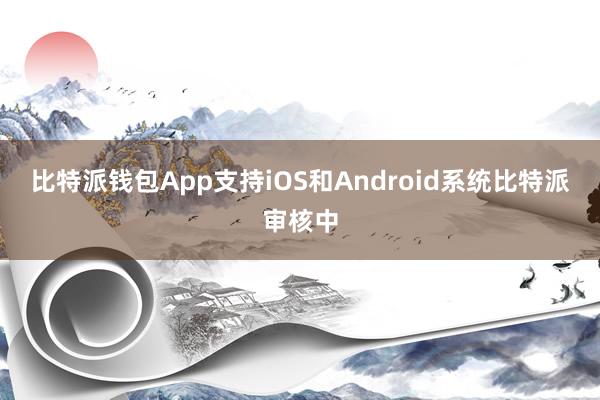 比特派钱包App支持iOS和Android系统比特派审核中