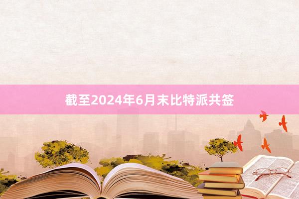 截至2024年6月末比特派共签