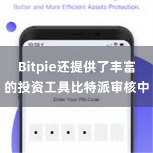 Bitpie还提供了丰富的投资工具比特派审核中