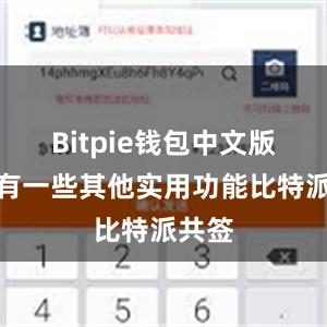 Bitpie钱包中文版还具有一些其他实用功能比特派共签