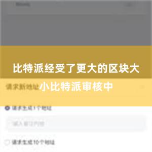 比特派经受了更大的区块大小比特派审核中